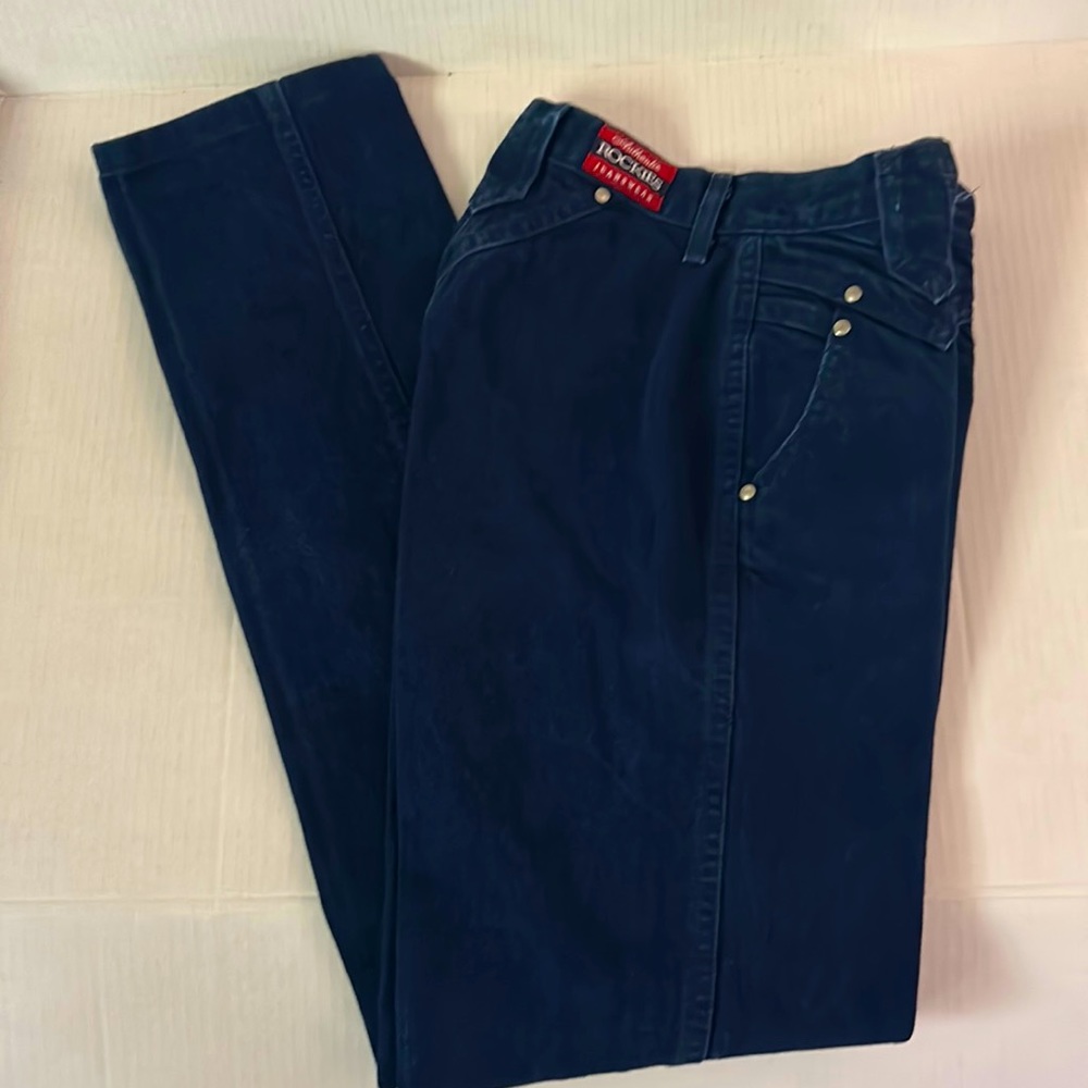 Rodeo ready 80’s dark denim bareback Rockies jeans